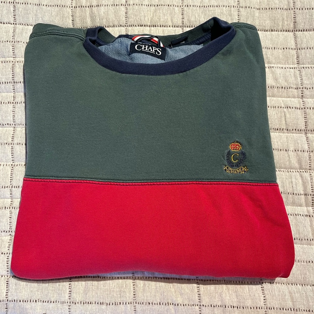 Chaps Men’s L Color Block Crewneck